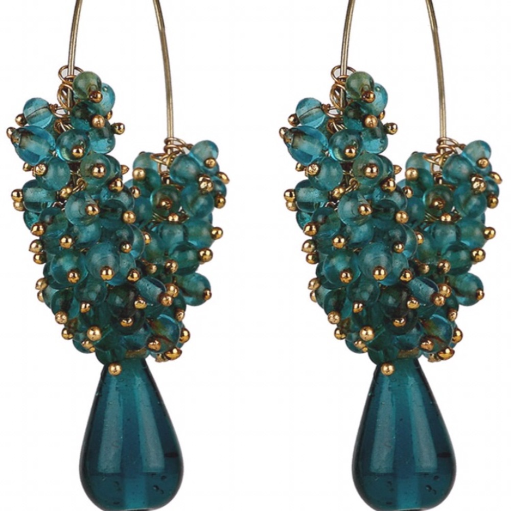 Beaded hoop ear rings